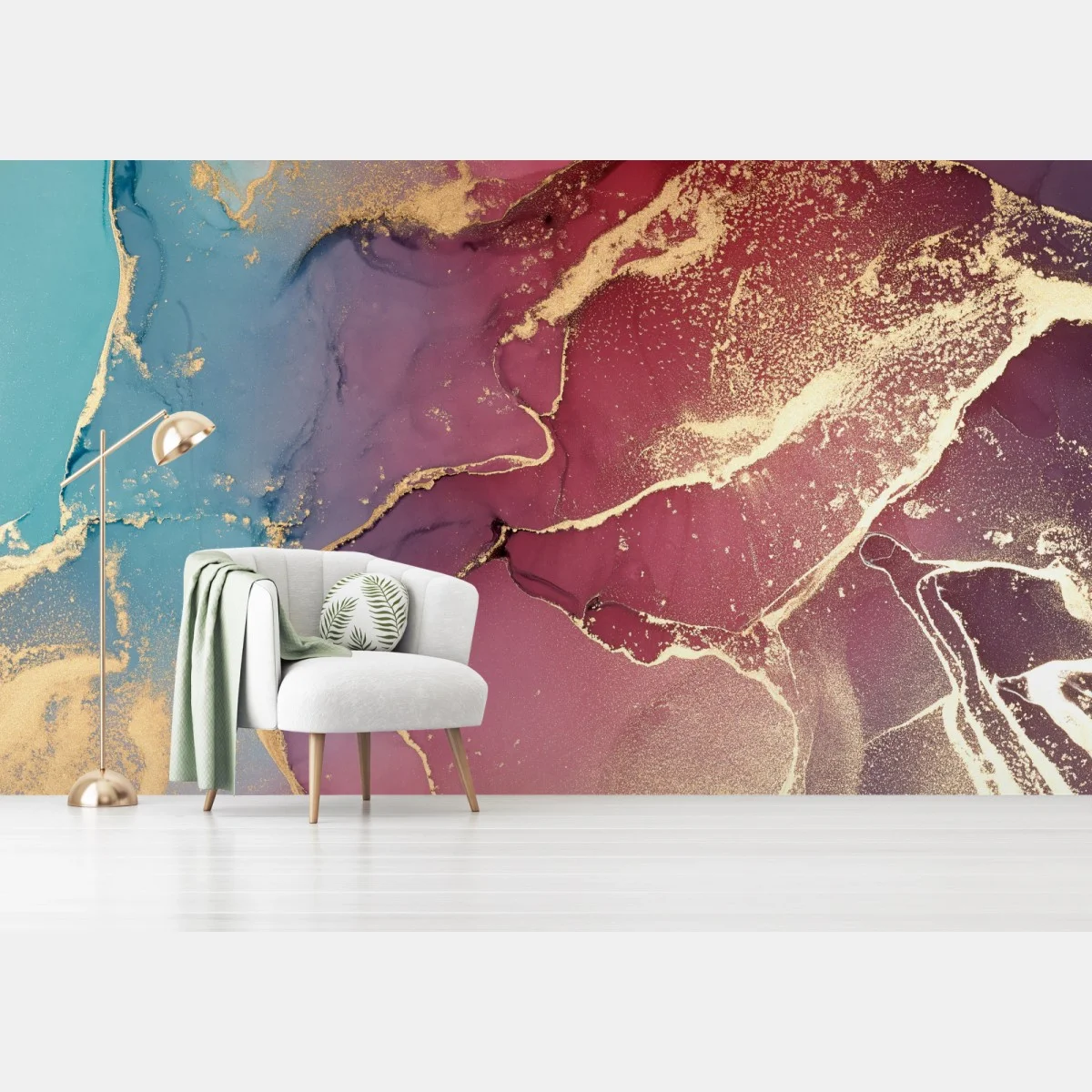 Papier peint marbre abstrait aux reflets dorés – Wallnifity® Papier peint marbre abstrait aux reflets dorés – Wallnifity®