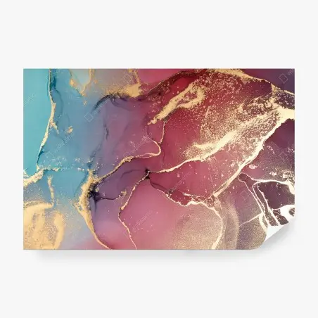 Papier peint marbre abstrait aux reflets dorés – Wallnifity®