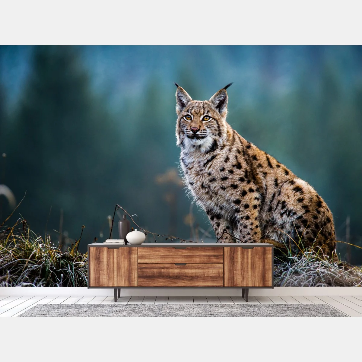 Papier peint lynx majestueux en lisière de forêt – Wallnifity® Papier peint lynx majestueux en lisière de forêt – Wallnifity®
