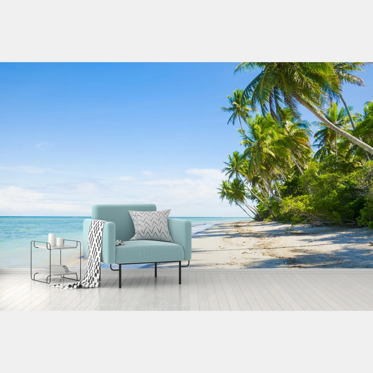 Papier peint escapade tropicale au bord de mer – Wallnifity® Papier peint escapade tropicale au bord de mer – Wallnifity®