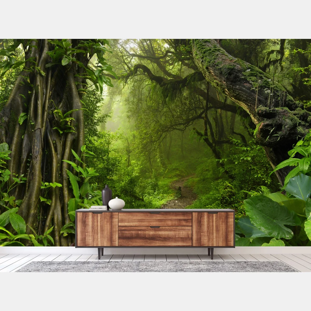 Papier peint chemin secret dans la forêt tropicale – Wallnifity® Papier peint chemin secret dans la forêt tropicale – Wallnifity®