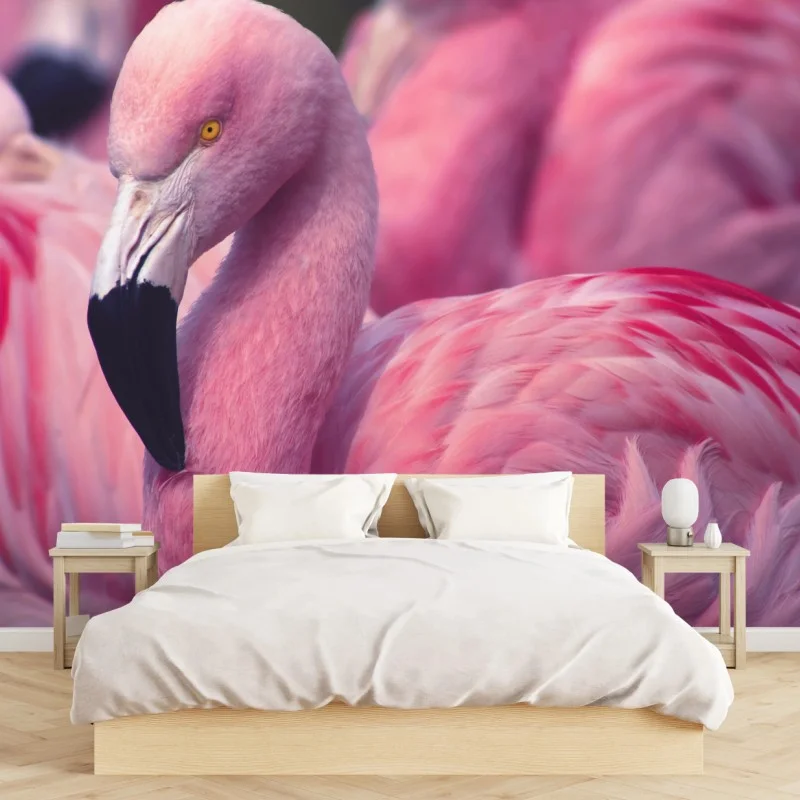 Papier peint élégance du flamant rose – Wallnifity®