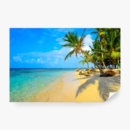 Papier peint évasion paradisiaque sur une île tropicale – Wallnifity®