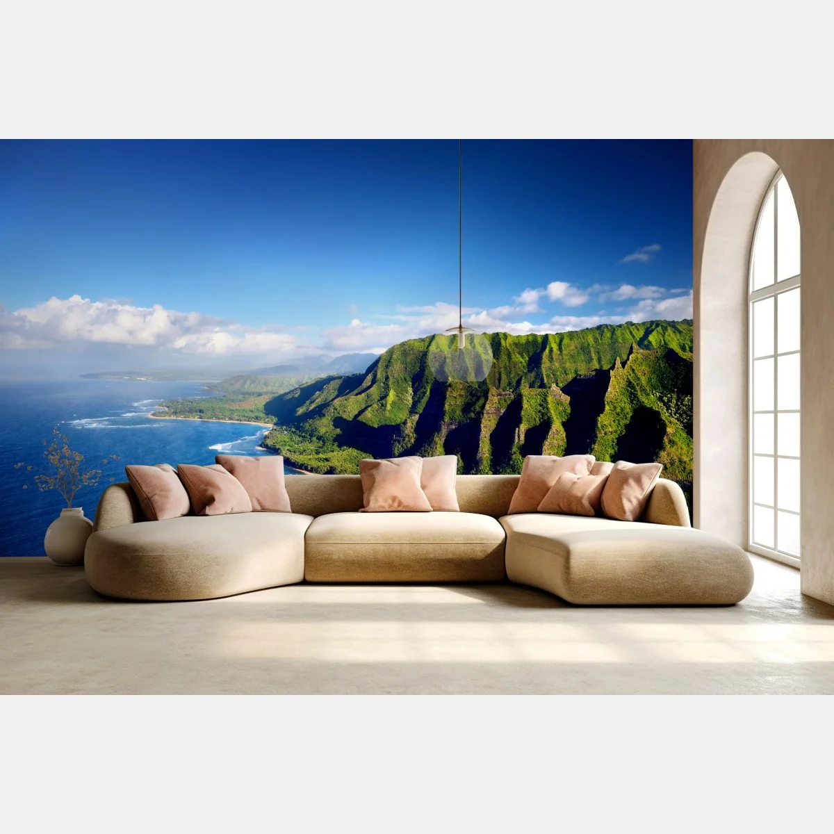 Papier peint falaise tropicale et côte sauvage – Wallnifity® Papier peint falaise tropicale et côte sauvage – Wallnifity®