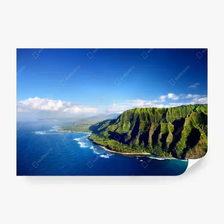 Papier peint falaise tropicale et côte sauvage – Wallnifity®
