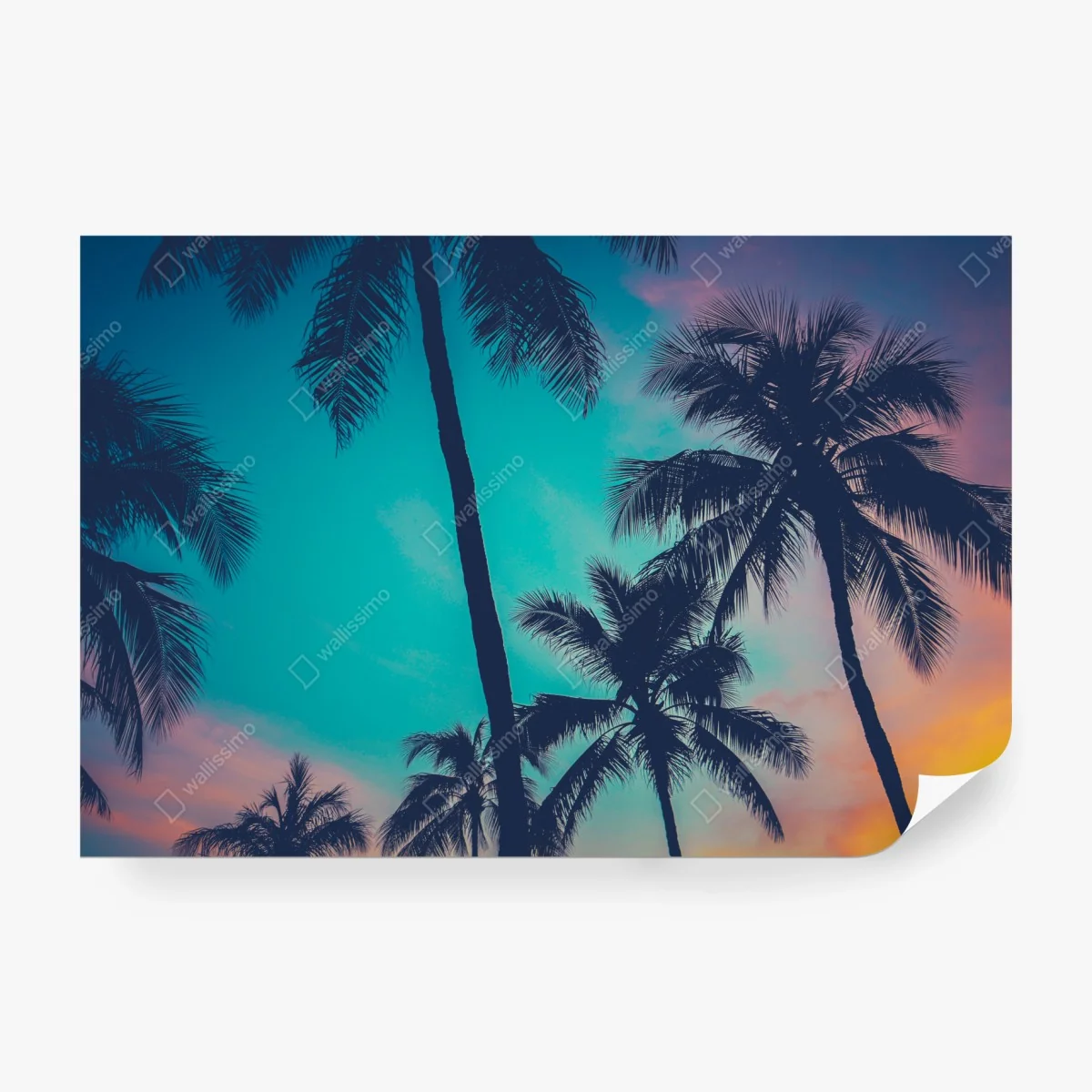 Papier peint paysage rétro de palmiers à Hawaï – Wallnifity® Papier peint paysage rétro de palmiers à Hawaï – Wallnifity®