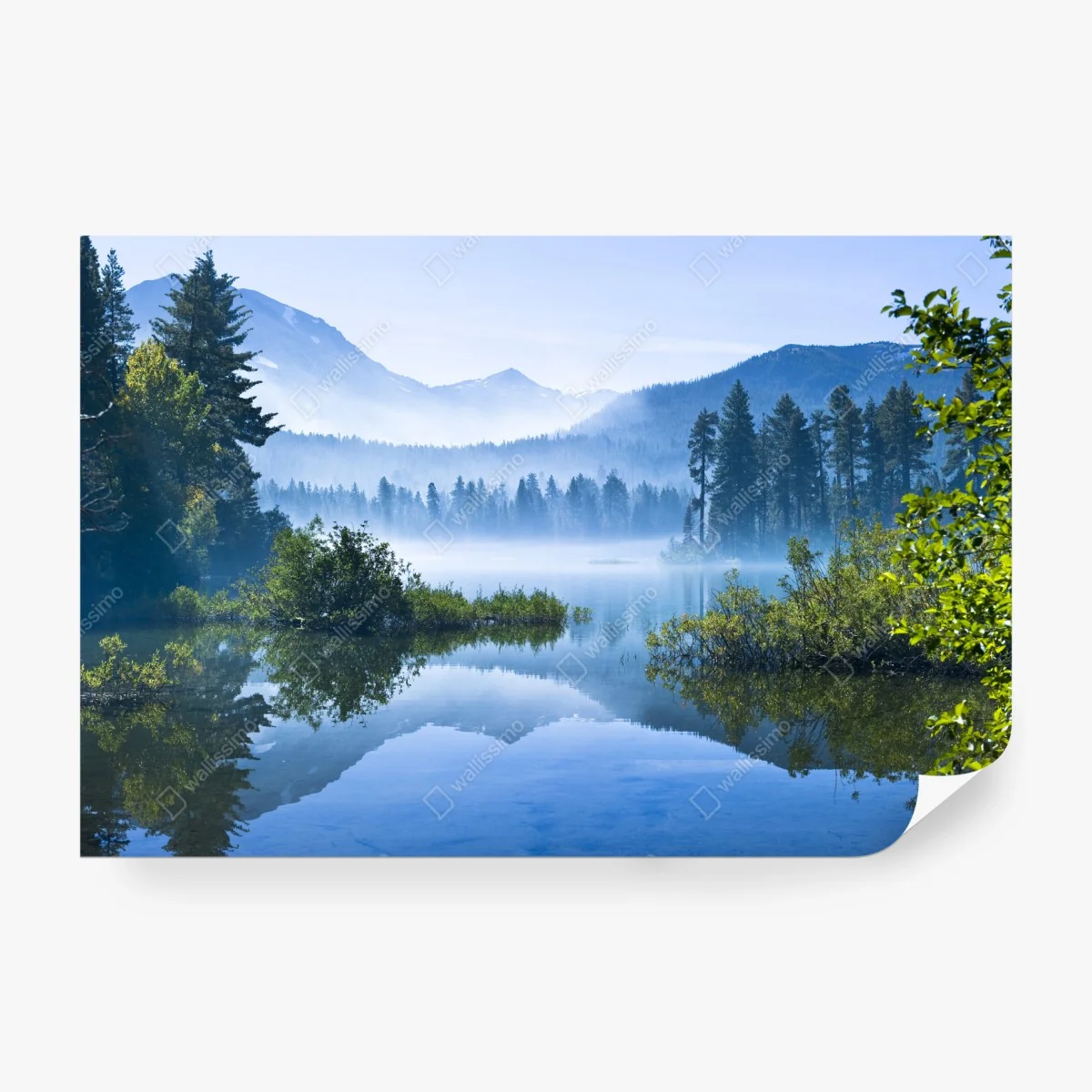 Papier peint matin brumeux au lac alpin – Wallnifity® Papier peint matin brumeux au lac alpin – Wallnifity®