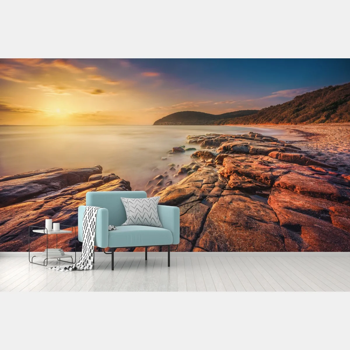 Papier peint coucher de soleil à Cala Violina – Wallnifity® Papier peint coucher de soleil à Cala Violina – Wallnifity®