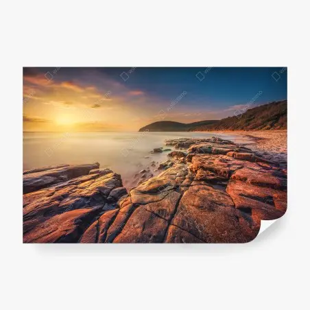 Papier peint coucher de soleil à Cala Violina – Wallnifity®