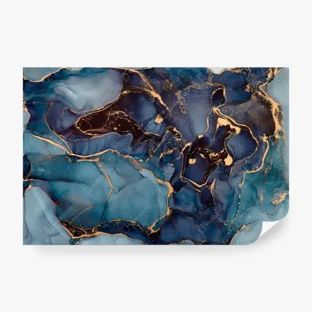 Papier peint harmonie d'azur et d'or – Wallnifity®