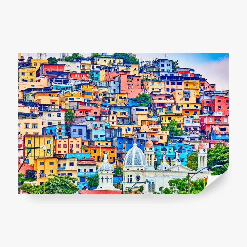 Papier peint maisons colorées de Las Peñas sur la colline Santa Ana, Guayaquil – Wallnifity® Papier peint maisons colorées de Las Peñas sur la colline Santa Ana, Guayaquil – Wallnifity®