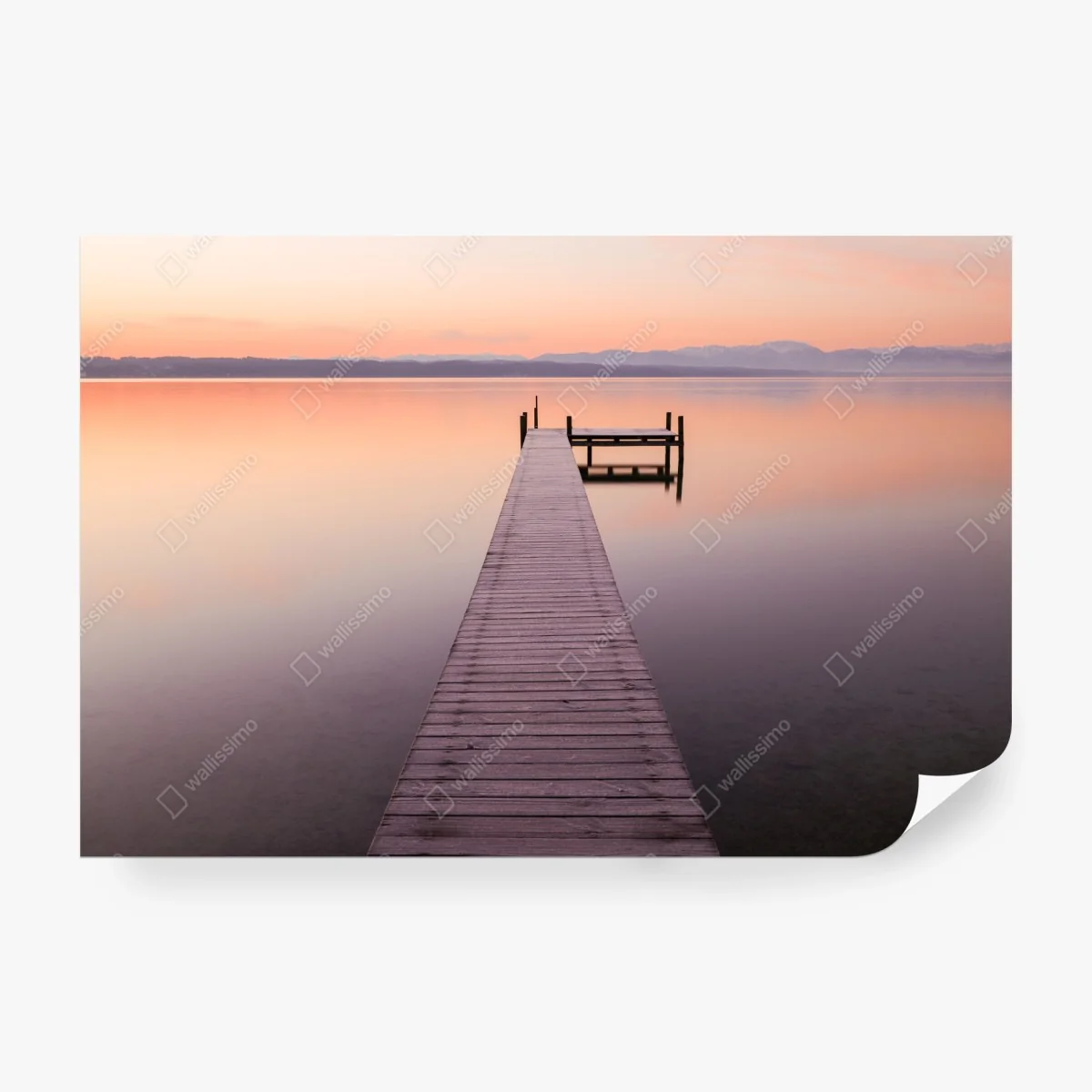 Papier peint ponton vers l'horizon au coucher du soleil – Wallnifity® Papier peint ponton vers l'horizon au coucher du soleil – Wallnifity®
