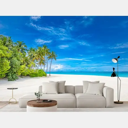 Papier peint paradis tropical au sable blanc – Wallnifity®