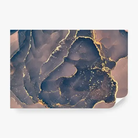 Papier peint marbre céleste aux reflets dorés – Wallnifity®
