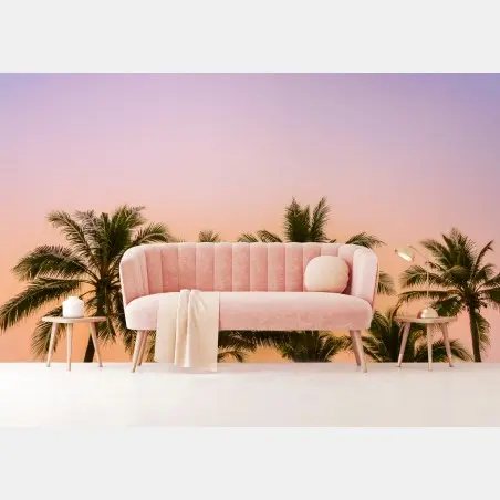 Papier peint crépuscule tropical au bord de la mer – Wallnifity®