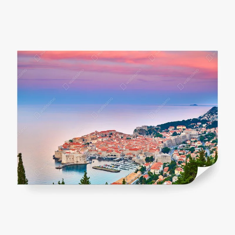 Papier peint panorama de Dubrovnik au coucher de soleil – Wallnifity® Papier peint panorama de Dubrovnik au coucher de soleil – Wallnifity®