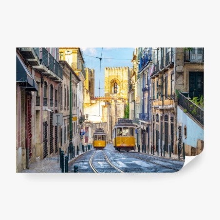 Papier peint escapade en tramway à Lisbonne – Wallnifity®