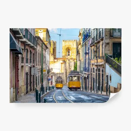 Papier peint escapade en tramway à Lisbonne – Wallnifity®