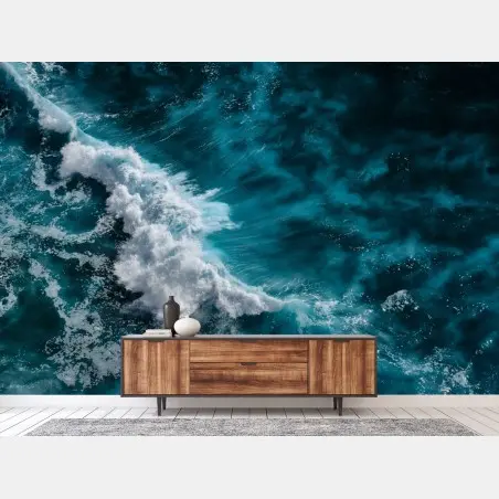 Papier peint vagues aériennes de Bali – Wallnifity®
