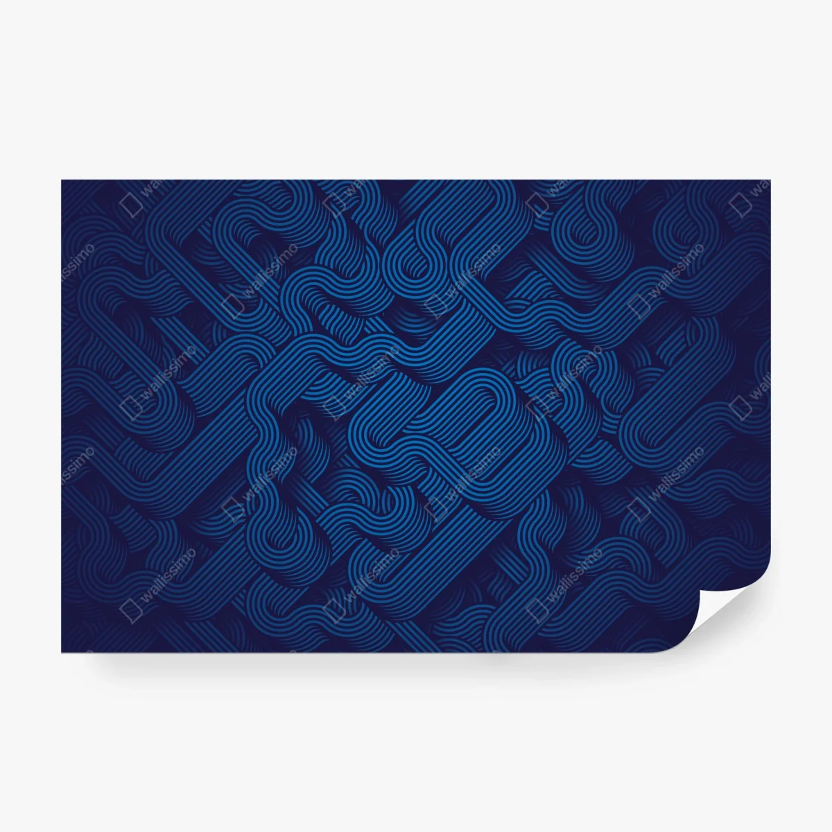 Papier peint mouvement linéaire bleu profond – Wallnifity®