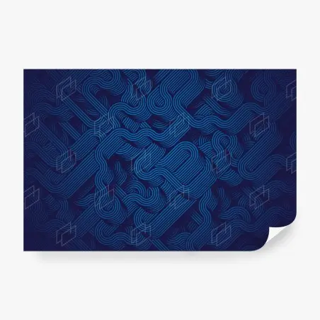 Papier peint mouvement linéaire bleu profond – Wallnifity®