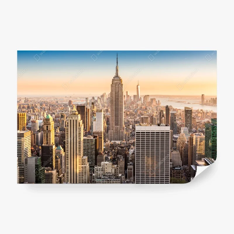 Papier peint panorama aérien ensoleillé de New York – Wallnifity® Papier peint panorama aérien ensoleillé de New York – Wallnifity®