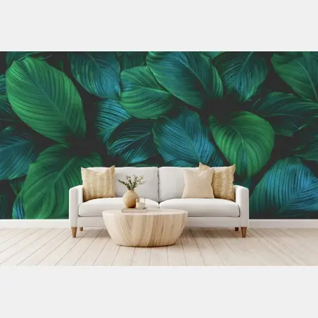Papier peint motif feuilles tropicales luxuriantes – Wallnifity®