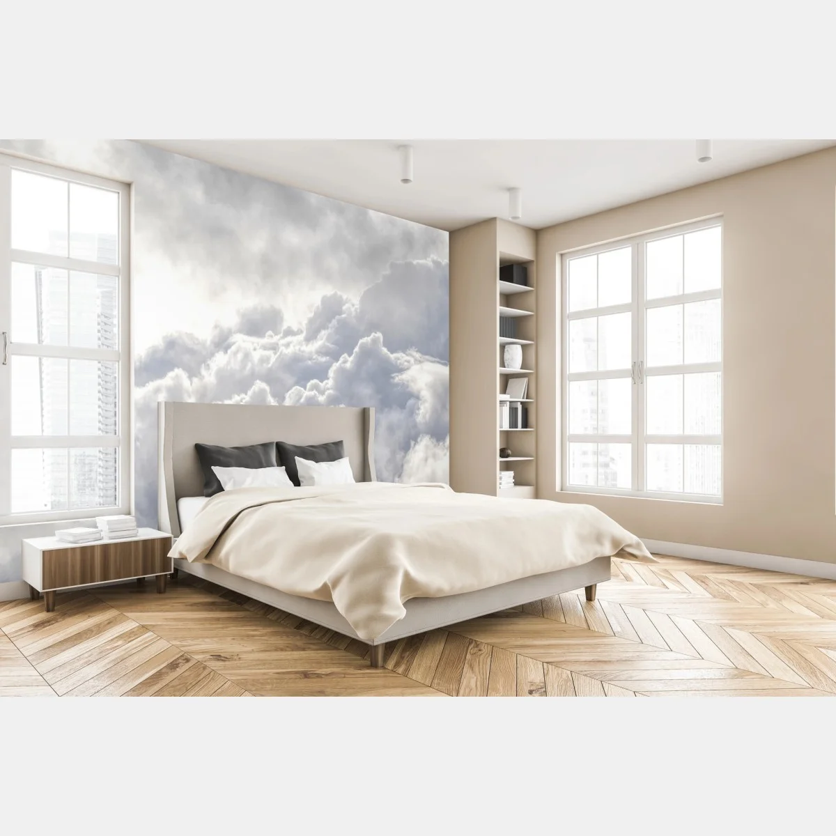 Papier peint paysage céleste de nuages cotonneux – Wallnifity® Papier peint paysage céleste de nuages cotonneux – Wallnifity®