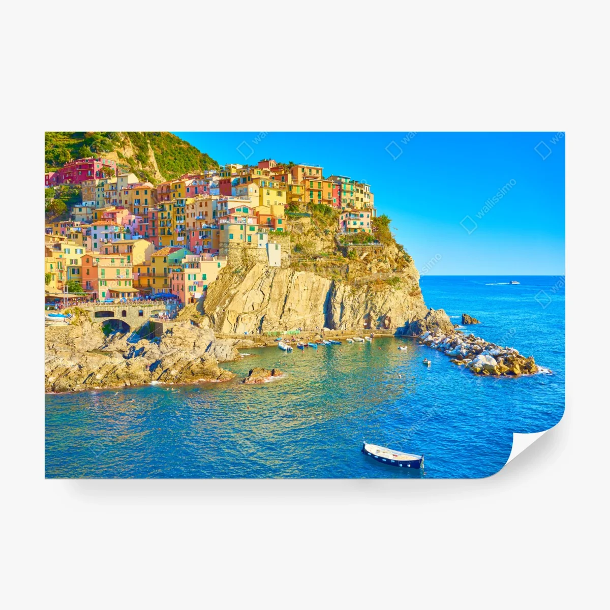 Papier peint vue colorée de Cinque Terre sur la falaise – Wallnifity® Papier peint vue colorée de Cinque Terre sur la falaise – Wallnifity®