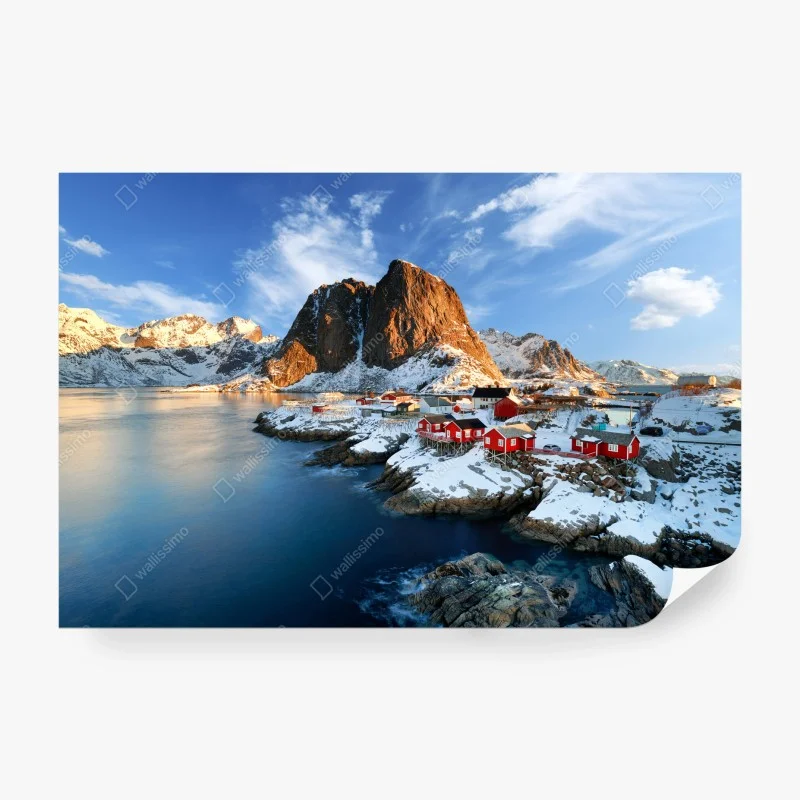 Papier peint paysage côtier hivernal à Hamnøy, îles Lofoten, Norvège – Wallnifity® Papier peint paysage côtier hivernal à Hamnøy, îles Lofoten, Norvège – Wallnifity®