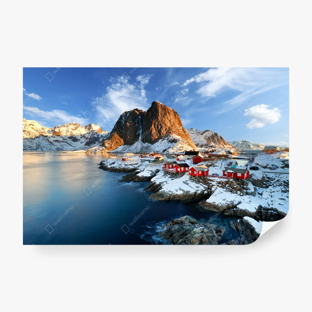 Papier peint paysage côtier hivernal à Hamnøy, îles Lofoten, Norvège – Wallnifity® Papier peint paysage côtier hivernal à Hamnøy, îles Lofoten, Norvège – Wallnifity®