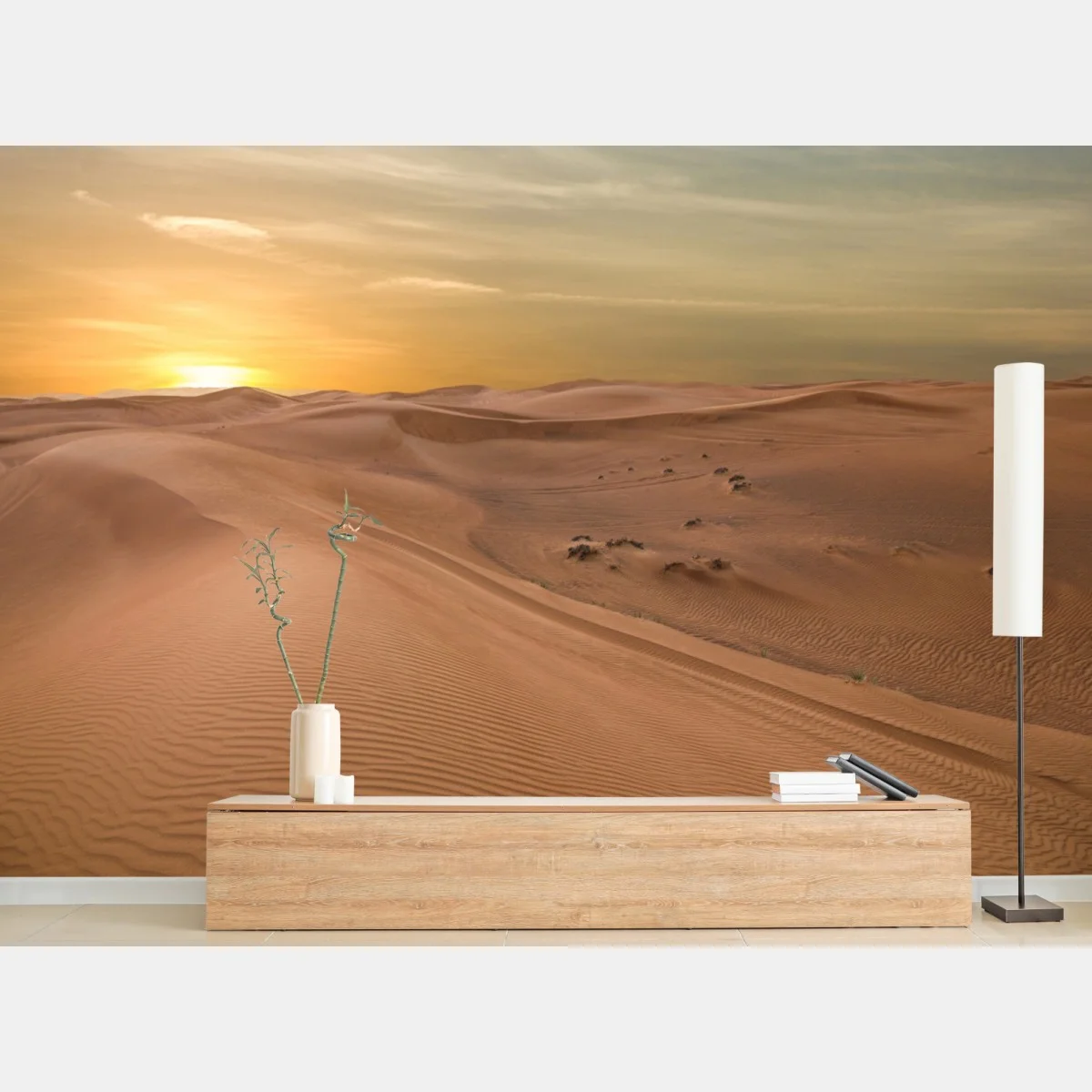Papier peint paysage de dunes au coucher du soleil, Émirats arabes unis – Wallnifity® Papier peint paysage de dunes au coucher du soleil, Émirats arabes unis – Wallnifity®