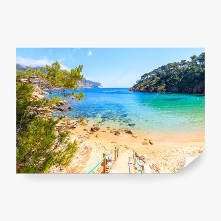 Papier peint escaliers vers la crique d'Aiguablava, Costa Brava – Wallnifity®
