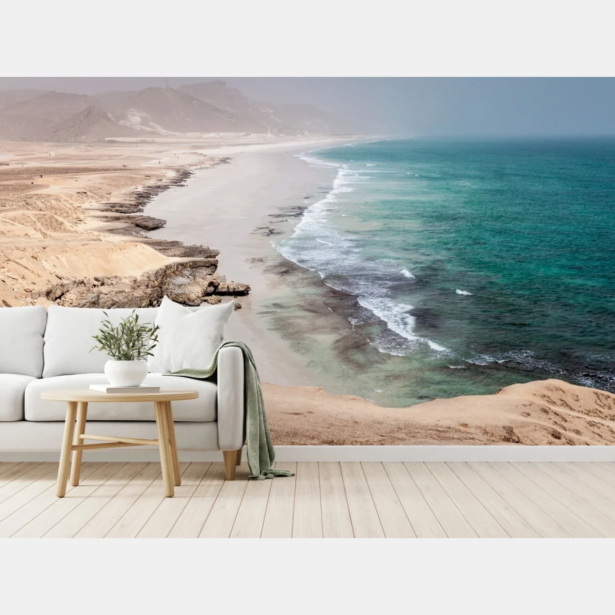 Papier peint côte désertique et mer turquoise – Wallnifity® Papier peint côte désertique et mer turquoise – Wallnifity®