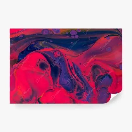 Papier peint abstraction fluide néon rose et violet – Wallnifity®