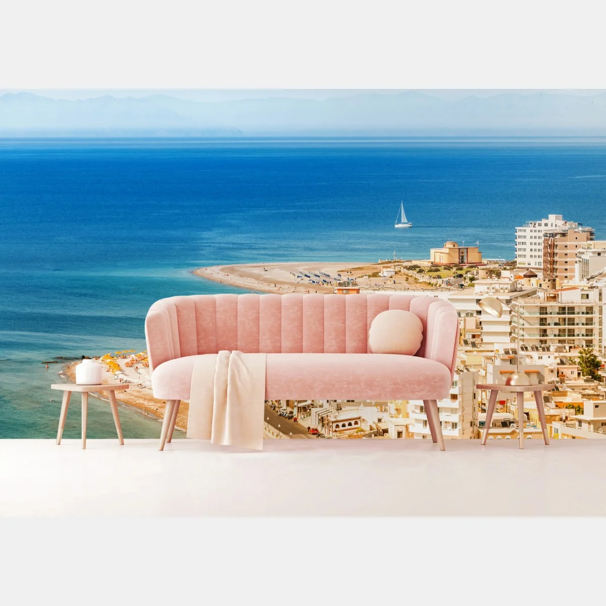 Papier peint panorama côtier ensoleillé – Wallnifity® Papier peint panorama côtier ensoleillé – Wallnifity®