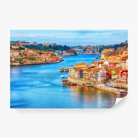Papier peint côte pittoresque de Porto au bord du Douro – Wallnifity®