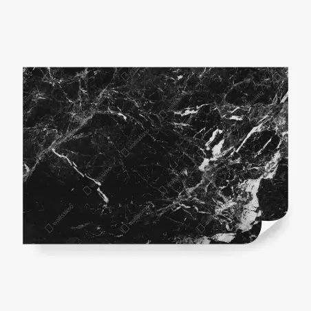 Papier peint marbre noir veiné élégant – Wallnifity®