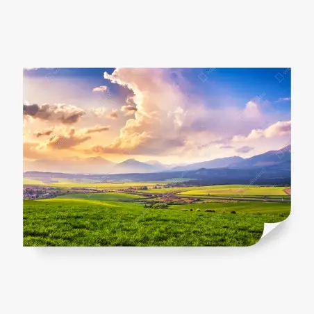 Papier peint paysage printanier des Tatras de Slovaquie – Wallnifity®