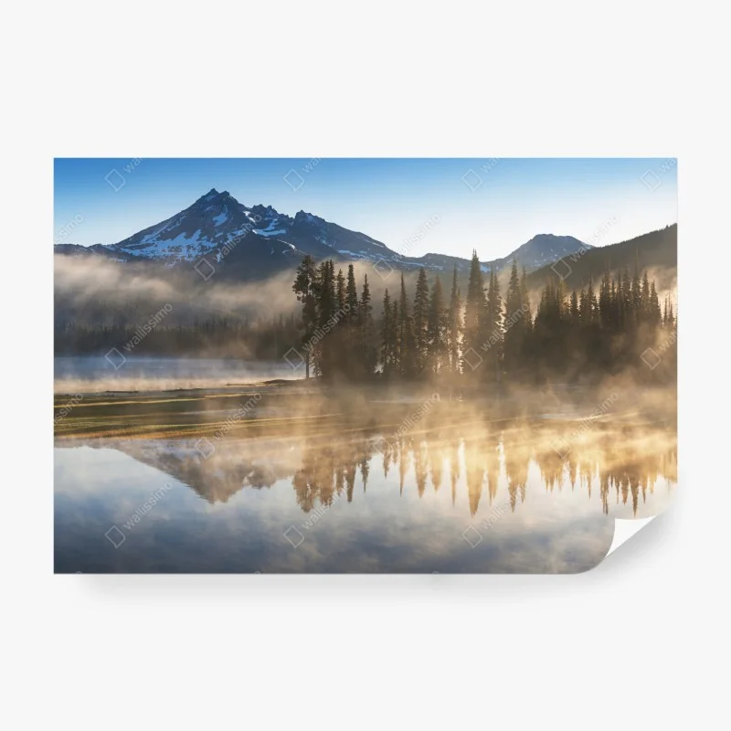 Papier peint calme matinal au bord du lac – Wallnifity® Papier peint calme matinal au bord du lac – Wallnifity®