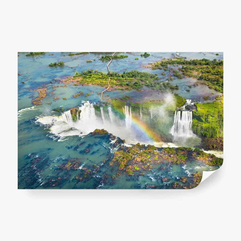 Papier peint cascade majestueuse sous un arc-en-ciel – Wallnifity® Papier peint cascade majestueuse sous un arc-en-ciel – Wallnifity®