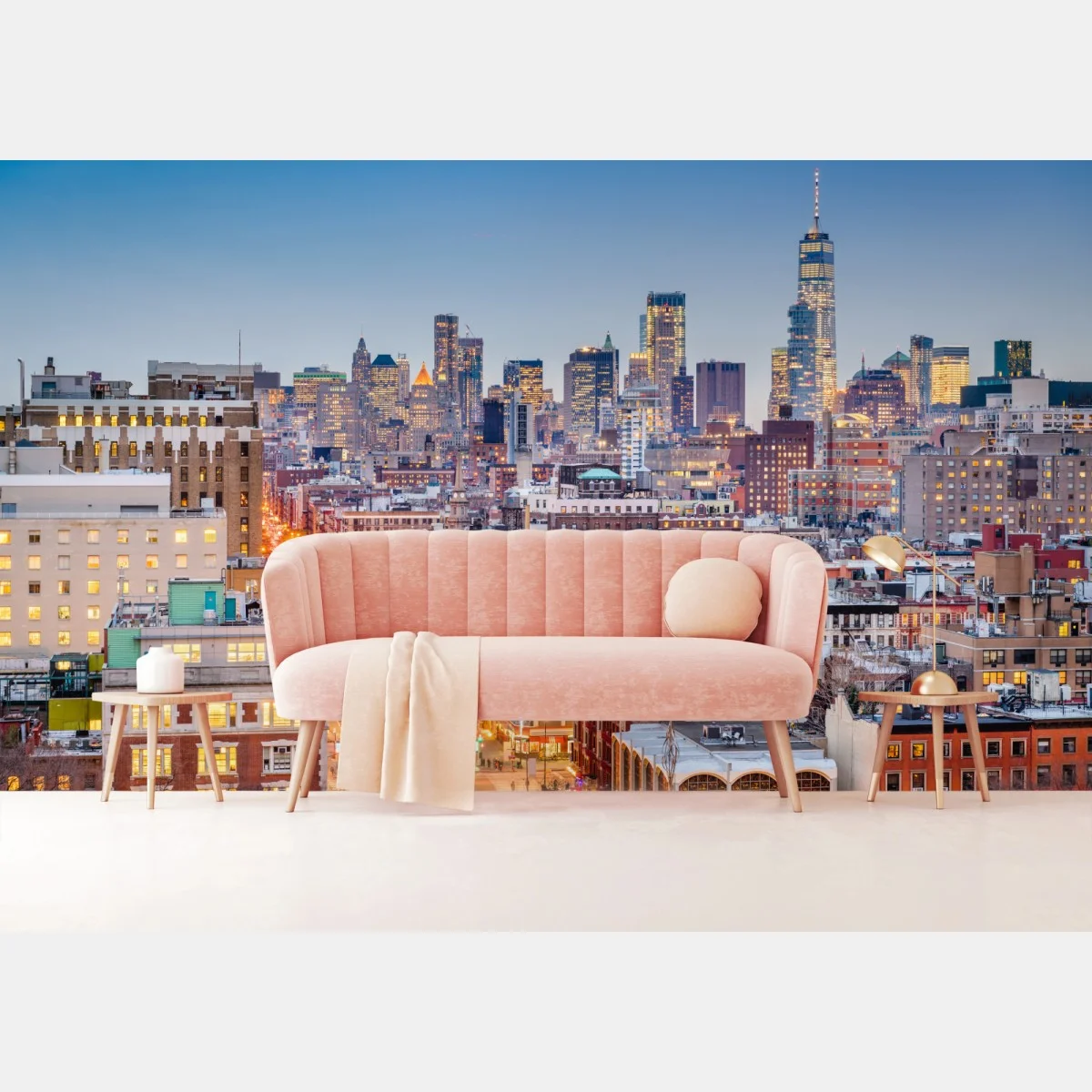Papier peint crépuscule sur Manhattan – Wallnifity® Papier peint crépuscule sur Manhattan – Wallnifity®
