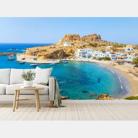 Papier peint baie enchanteresse de Finiki, Karpathos – Wallnifity®