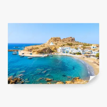 Papier peint baie enchanteresse de Finiki, Karpathos – Wallnifity®