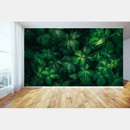Papier peint canopée verte luxuriante – Wallnifity®
