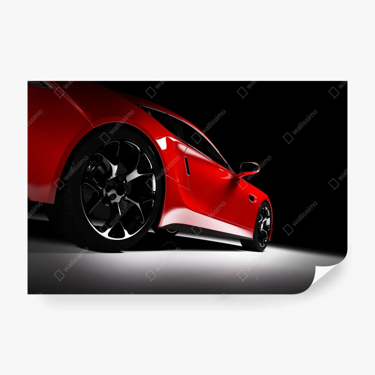 Papier peint profil de voiture de sport rouge brillant – Wallnifity® Papier peint profil de voiture de sport rouge brillant – Wallnifity®