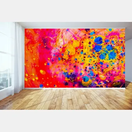 Papier peint abstraction marbrée ottomane multicolore – Wallnifity®