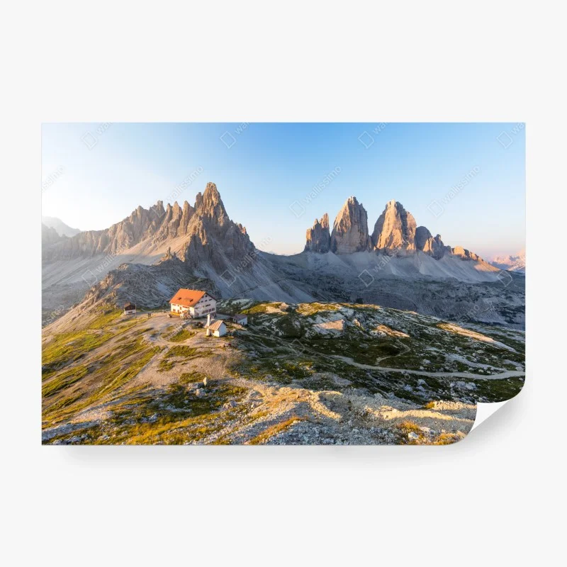 Papier peint paysage alpin au coucher du soleil près de Tre Cime di Lavaredo – Wallnifity®