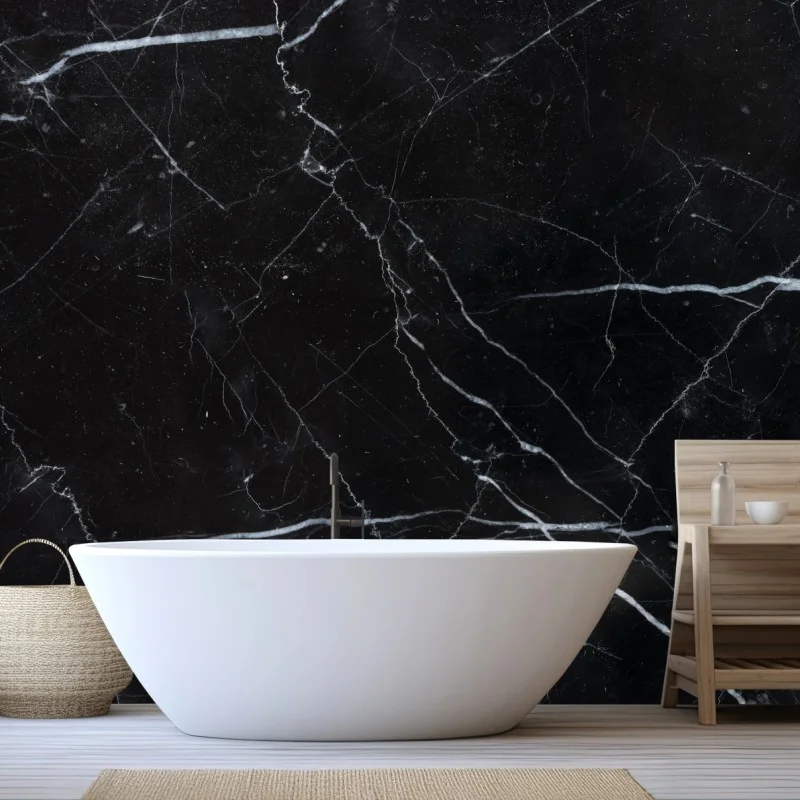 Papier peint marbre marquina noir chic et intemporel – Wallnifity® Papier peint marbre marquina noir chic et intemporel – Wallnifity®