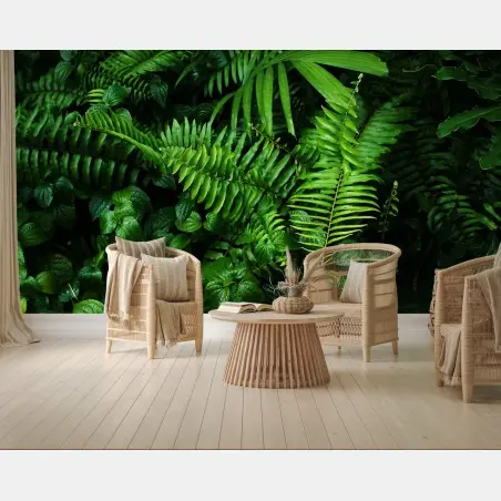 Papier peint jardin vertical tropical luxuriant – Wallnifity®